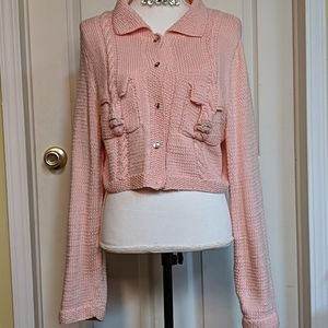 👗 Hand-knit Pink Sweater